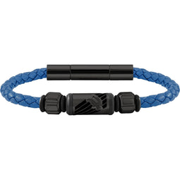 Police Heren-Armband Leder One Size Blauww 32017141