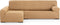 Hoes voor chaise longue met lange armleuning links Eysa ULISES Geel 170 x 110 x 310 cm