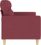 vidaXL - Tweezitsbank - 140 - cm - stof - wijnrood