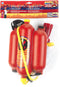 Klein Toys speelgoed-brandweerspuit - 31x21x9 cm - incl. draagbare 2 liter watertank en enkele of dubbele waterstraal - rood geel