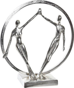 Decoratieve figuren DKD Home Decor Zilver Aluminium Personen (34 x 11 x 36 cm)