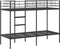 vidaXL - Stapelbed - zonder - matras - 80x200 - cm - staal - zwart
