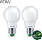 Philips Ultra Efficient LED lamp Mat - 60 W - E27 - Wit licht - 2-pack - Bespaar op energiekosten