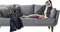 Linnick Flanel Fleece Deken + Hoodie met Capuchon Snake - black/antraciet - 140x200cm - 130x180cm - Plaid