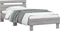 vidaXL - Bedframe - met - hoofdbord - en - LED - grijs - sonoma - eikenkleur - 75x190 - cm