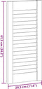 vidaXL - Kastdeur - louvre - design - 61,5x29,5 - cm - wit