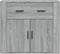 vidaXL - Dressoir - 80x33x70 - cm - bewerkt - hout - grijs - sonoma - eikenkleurig