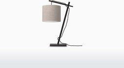 GOOD&MOJO Tafellamp Andes - Bamboe Zwart/Taupe - 30x18x46cm - Scandinavisch,Bohemian