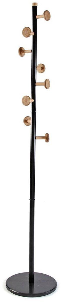 Versa - Staande kapstok - Zwart Hout Metaal - 35.5x56x9.2 cm