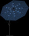 vidaXL - Zweefparasol - met - LED-verlichting - 350 - cm - azuurblauw