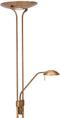 Mexlite Biron 7500BR - Vloerlamp - Draaibaar en kantelbaar 180 cm hoog - Brons