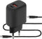 Mobiparts Wall Charger Dual USB-C/USB-A with Lightning Kabel - Zwart