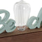 Decoratieve figuren DKD Home Decor Beach LED Hout MDF (2 pcs) (34 x 8 x 16 cm)