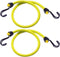 MasterLock 2 Snelbinders - 100 cm - Elastisch met haken - Geel