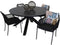 Portoro Eettafel - 158 cm - Sintered Stone Blad - Zwart-Grijs Gemarmerd