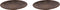 Palmer Bord coupe Victory 21 cm Bruin Stoneware 2 stuks