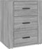 vidaXL - Nachtkastje - 50x36x60 - cm - bewerkt - hout - grijs - sonoma - eikenkleurig