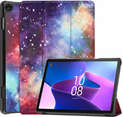 iMoshion Tablet Hoes Geschikt voor Lenovo Tab M10 (3rd gen) - iMoshion Design Trifold Bookcase - Paars /Space