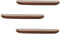 Wandplank Gusta Walnut | 60 cm | Set van 3