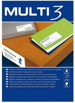 Stickers/etiketten MULTI 3 63,5 x 46,6 mm A4 100 Lakens