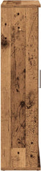 vidaXL - Badkamerkast - met - rolhouder - 39x22x90 - cm - oud - houtkleurig