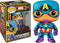 Funko Marvel - POP! Figuur - Black Light Captain America 9 cm - Multicolours