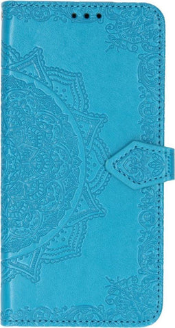 Hoesje Met Pasjeshouder Geschikt voor Xiaomi Mi Note 10 Pro / Mi Note 10 - Mandala Bookcase - Turquoise