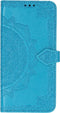 Hoesje Met Pasjeshouder Geschikt voor Xiaomi Mi Note 10 Pro / Mi Note 10 - Mandala Bookcase - Turquoise