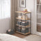 Woltu Opvouwbare Opbergdozen Set van 5 - Grijze Stof Organizer met Handgrepen - 47 x 28 x 20 cm