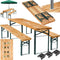 tectake® Biertafelset Ludwig - 3-delig - Inklapbaar met Parasolhouder - 6 Personen - 170 x 46 x 78 cm