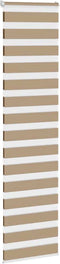 vidaXL - Zebra - Blind - 60x200 - cm - stofbreedte - 55,9 - cm - polyester - zandbruin