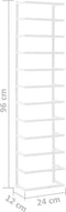 vidaXL - Handdoekenrek - 24x12x96 - cm - staal - wit