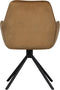 Showroom leegverkoop: Woood amber eetkamerstoel fluweel karamel set van 2 - Showroom leegverkoopStoelen - Polyester - 88x60x61cm