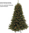 Triumph Tree kunstkerstboom led forest frosted maat in cm: 185 x 130 donkergroen 224 led - DONKERGROEN