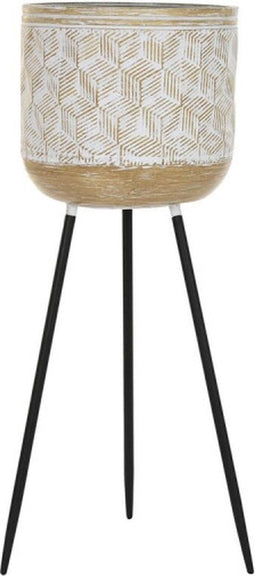 Grondlegger DKD Home Decor Metaal Wit Tweekleurig (31 x 31 x 86 cm)