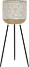 Grondlegger DKD Home Decor Metaal Wit Tweekleurig (31 x 31 x 86 cm)
