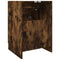 vidaXL - Wastafelkast - 40x37x59 - cm - bewerkt - hout - gerookt - eikenkleurig