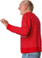 Dressforfun Kersttrui - Verkleedkleding - Noordse patronen rendieren - Rood-wit M