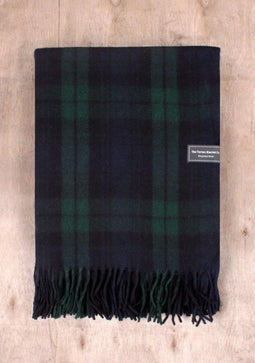 Schitterende sprei | Black Watch Tartan | King Size |Duurzaam wol | From Scotland