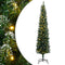 vidaXL - Kunstkerstboom - smal - met - 300 - LED's - 180 - cm