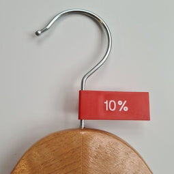 Klika - Label vaantje kunststof kleur rood 10%