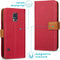 iMoshion Hoesje Geschikt voor Samsung Galaxy S5 Plus / S5 Neo / S5 Hoesje Met Pasjeshouder - iMoshion Luxe Canvas Bookcase - Rood