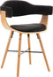 vidaXL - Eetkamerstoelen - 2 - st - kunstleer - en - gebogen - hout - zwart
