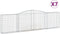 vidaXL - Schanskorven - 7 - st - gewelfd - 400x30x100/120 - cm - ijzer