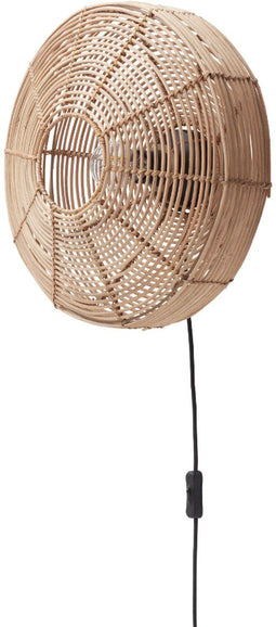 Wandlamp Jimmy - Rotan Ø51x21 cm - E27 fitting - Natuurlijk