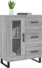 vidaXL - Dressoir - 69,5x34x90 - cm - bewerkt - hout - grijs - sonoma - eikenkleurig