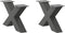 vidaXL - Salontafelpoten - 2 - st - X-vormig - 60x(30-31) - cm - staal - antraciet