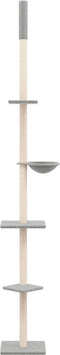 vidaXL - Kattenmeubel - vloer - tot - plafond - 263,5-289,5 - cm - lichtgrijs