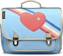 Caramel & Cie Boekentas/Schooltas Rainbow Love Medium - Blauw