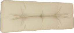 vidaXL - Palletkussen - 120x40x12 - cm - stof - beige